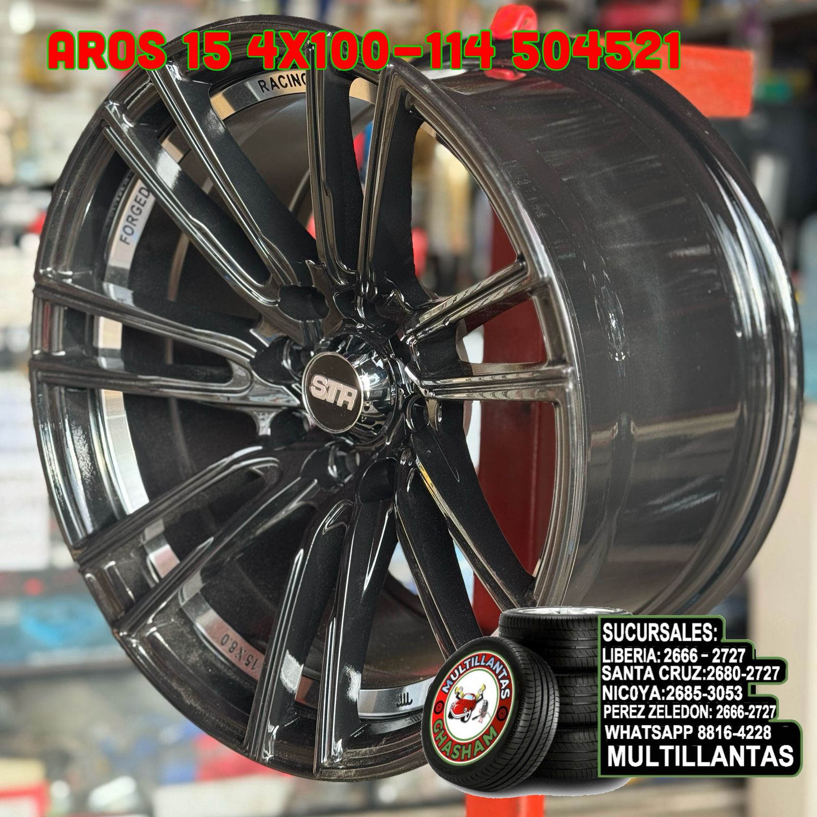 AROS # 15X8 4X100-114 ET15 BM 50452I